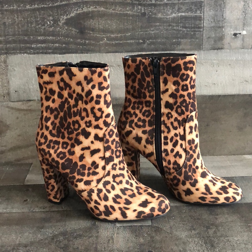 Brand New, Never Worn Cheetah Print Ankle Boots